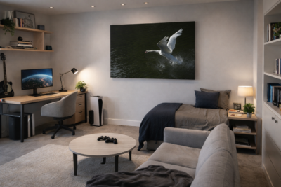 Abfliegender Schwan #0804 (Leinwandbild) | Swan Departing #0804 (Canvas Print)